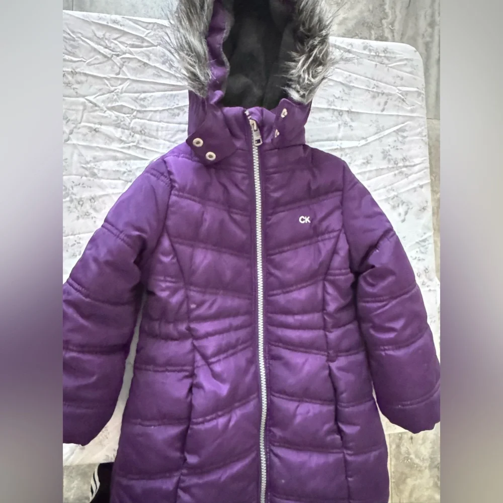 Calvin Klein Jeans Kids Purple Puffer Jacket